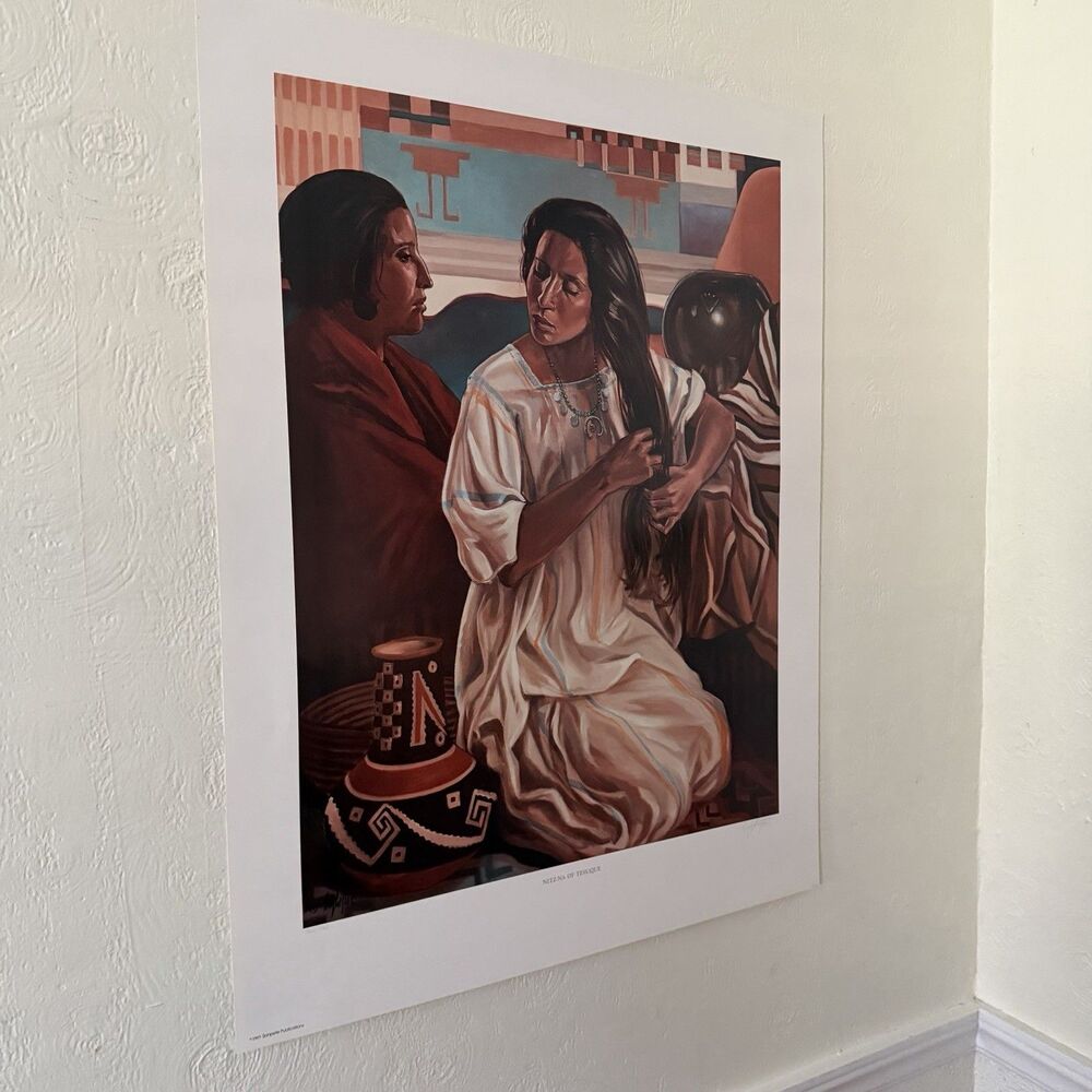 Jon Lightfoot Signed Numbered Art Print Nitz-Na Of Tesuque Offset Litho 29x22” - Picture 2 of 12